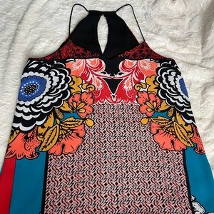 Express Barcelona Reversible Black/Multi colored print Size M Spaghetti Straps